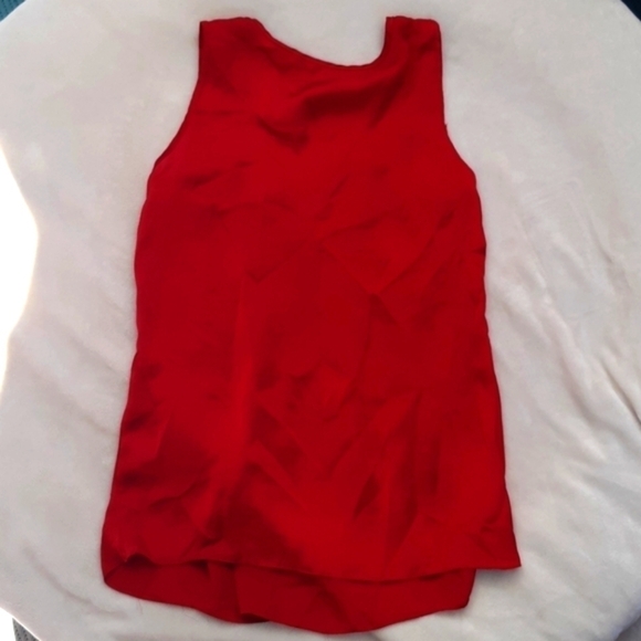 Red dress shirt womans small w/ silver embellishment - Picture 3 of 5